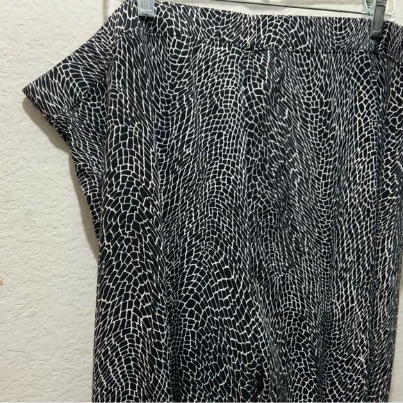 Susan Graver Liquid Knit Pants Woman Size 2X Pull On Heavy Printed Ankle Stretch - Picture 7 of 10